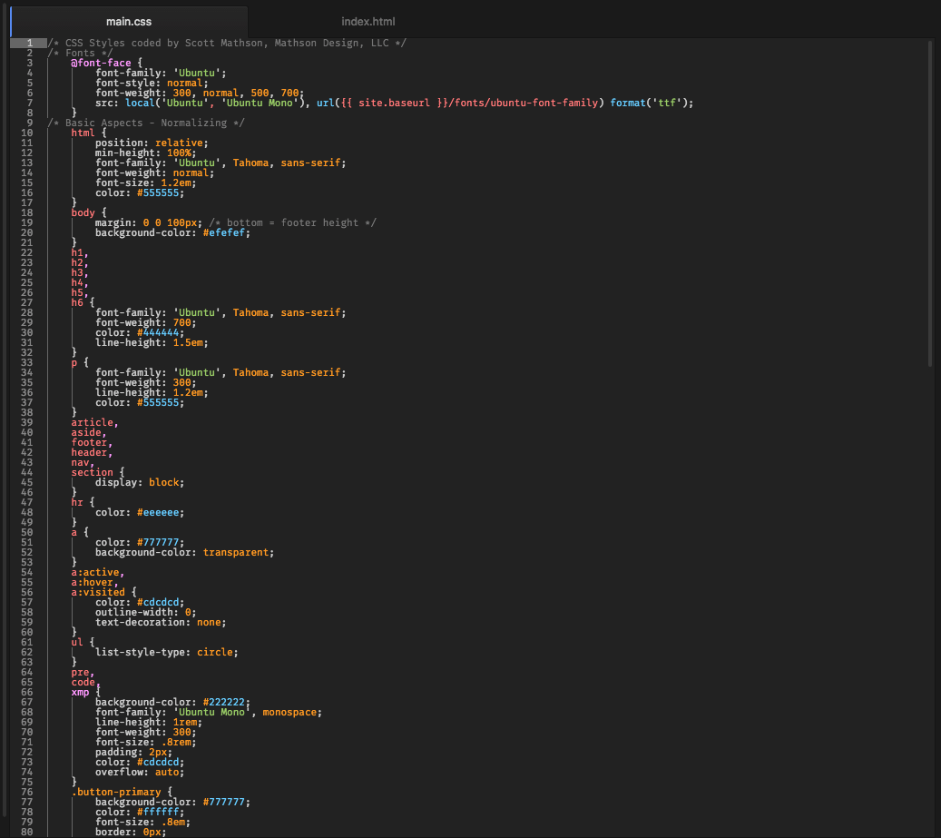 Atom syntax theme