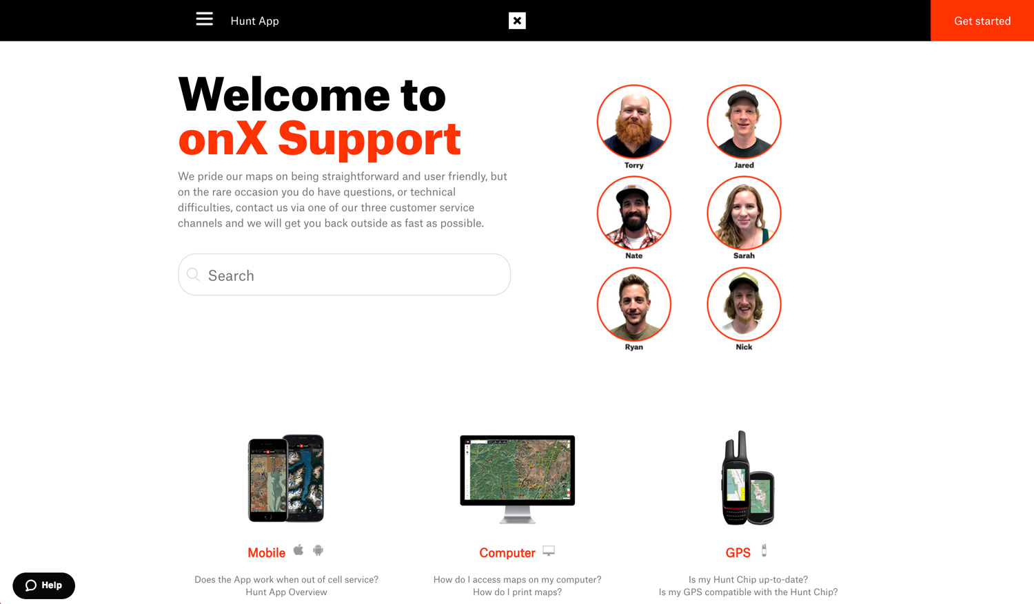 onX Support site